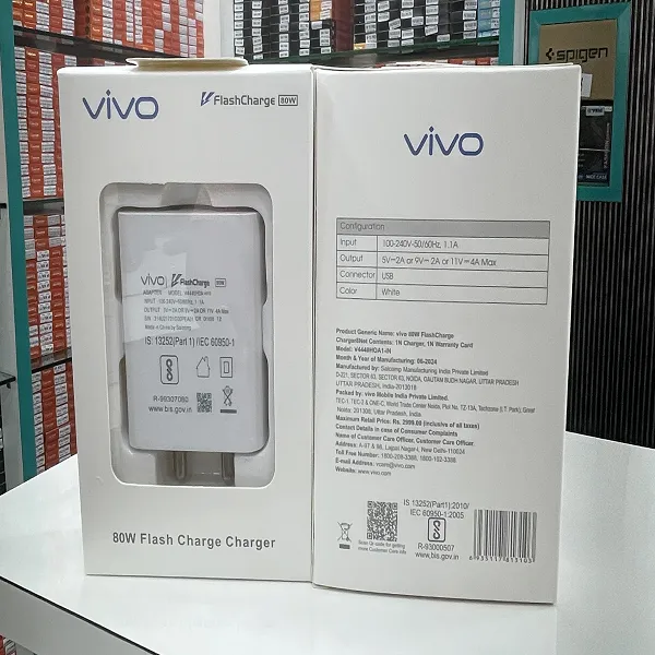 Vivo 80W Fast Charger – Powerful, Safe & Efficient Charging for Everyday Use