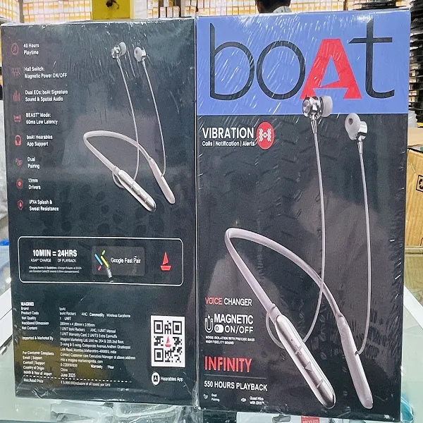 boAt Wireless Neckband Earphones – Designed for Calls, Music & Comfort with Premium Sound Quality