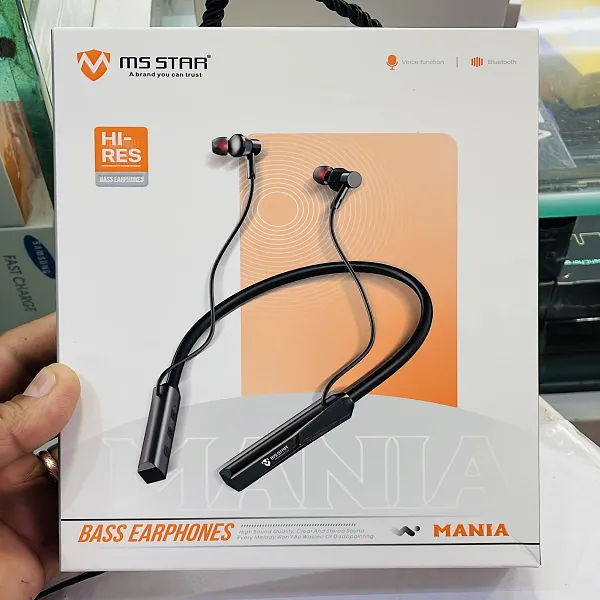 MANIA Bluetooth Neckband – Pure Bass Sound with Long-Lasting Performance