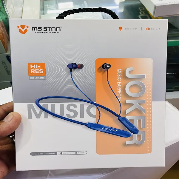 MS STAR JOKER Bluetooth Neckband – Magnetic Comfort with Clear Sound