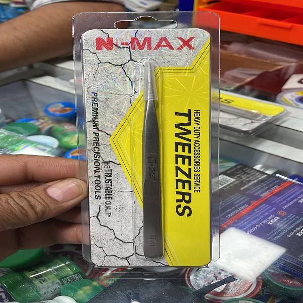 N-MEX ST-11 Premium Precision Stainless Steel Tweezers – Heavy Duty Professional Tool