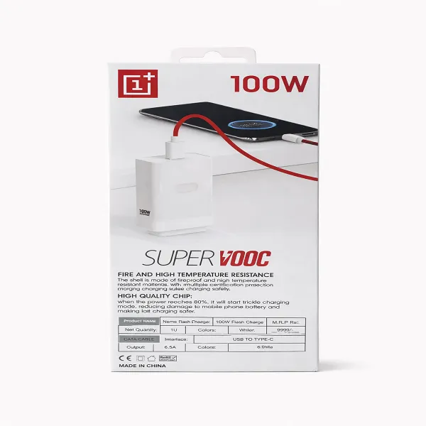 OnePlus SUPER VOOC 100W Charger – Blazing 100W Flash Charge