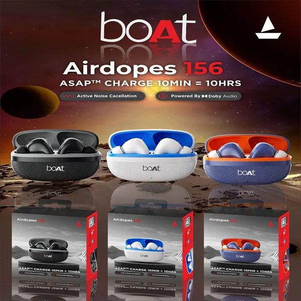 Airdopes 156 Wireless Earbuds with ASAP™ Charge & Powerful Bass BoAt